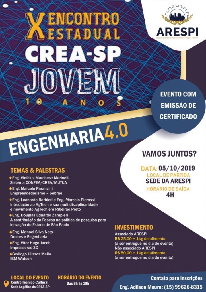 arte_babi Arespi realizará viagem para o Encontro do Crea-SP Jovem