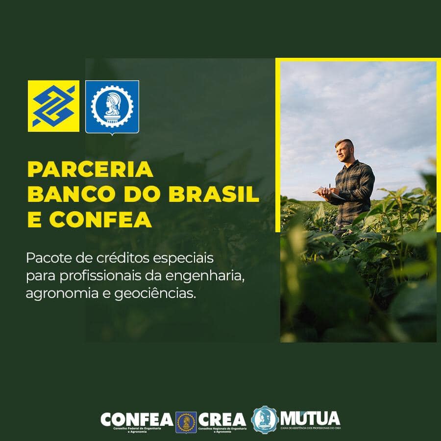 CONFEA e Banco do Brasil: crédito especial aos profissionais do Sistema.