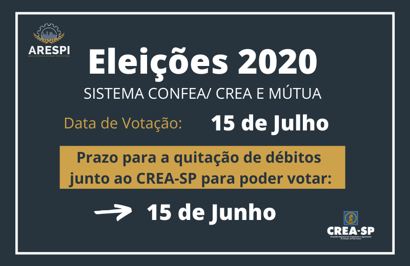 Atenção ao cronograma das Eleições 2020 do Sistema CONFEA/CREA/MÚTUA