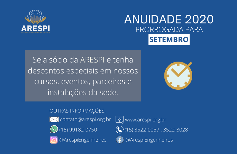 Site de anuidade Atenção: Setembro é o prazo final para o pagamento da anuidade 2020