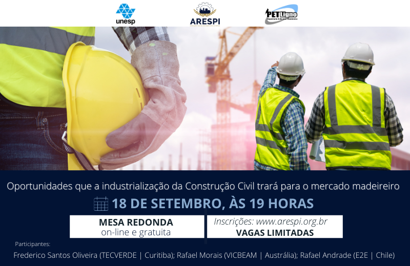 ARESPI e UNESP promovem mesa redonda para discutir a industrialização da construção civil e o mercado madeireiro