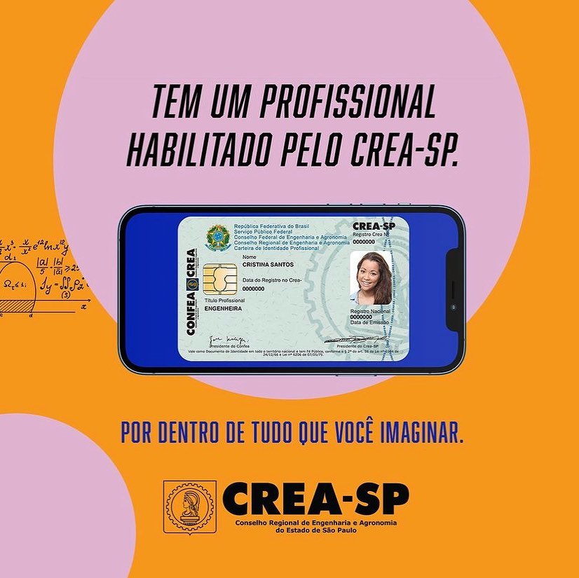 201763757_1505749486436998_796682419964148387_n Nas Engenharias, Agronomia ou Geociências, tem um profissional habilitado do CREA-SP