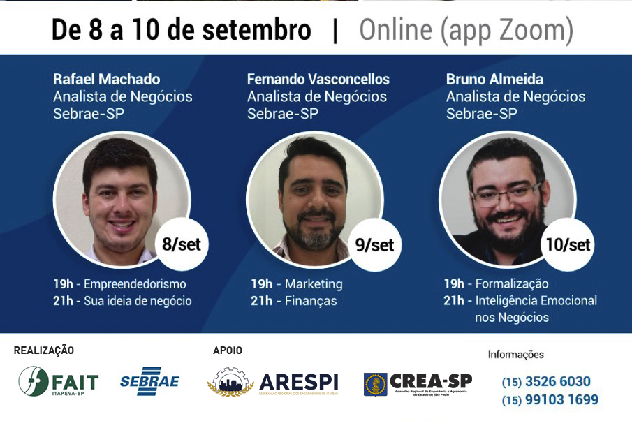 SEBRAE Em parceria com Sebrae, FAIT realiza Atividade de Extensão Universitária com o tema "EMPREENDEDORISMO NA ÁREA DE EXATAS"