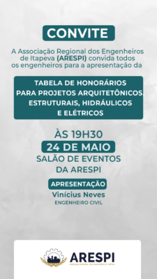 Apresentação da Tabela de Honorários para Projetos Arquitetônicos, Estruturais, Hidráulicos e Elétricos